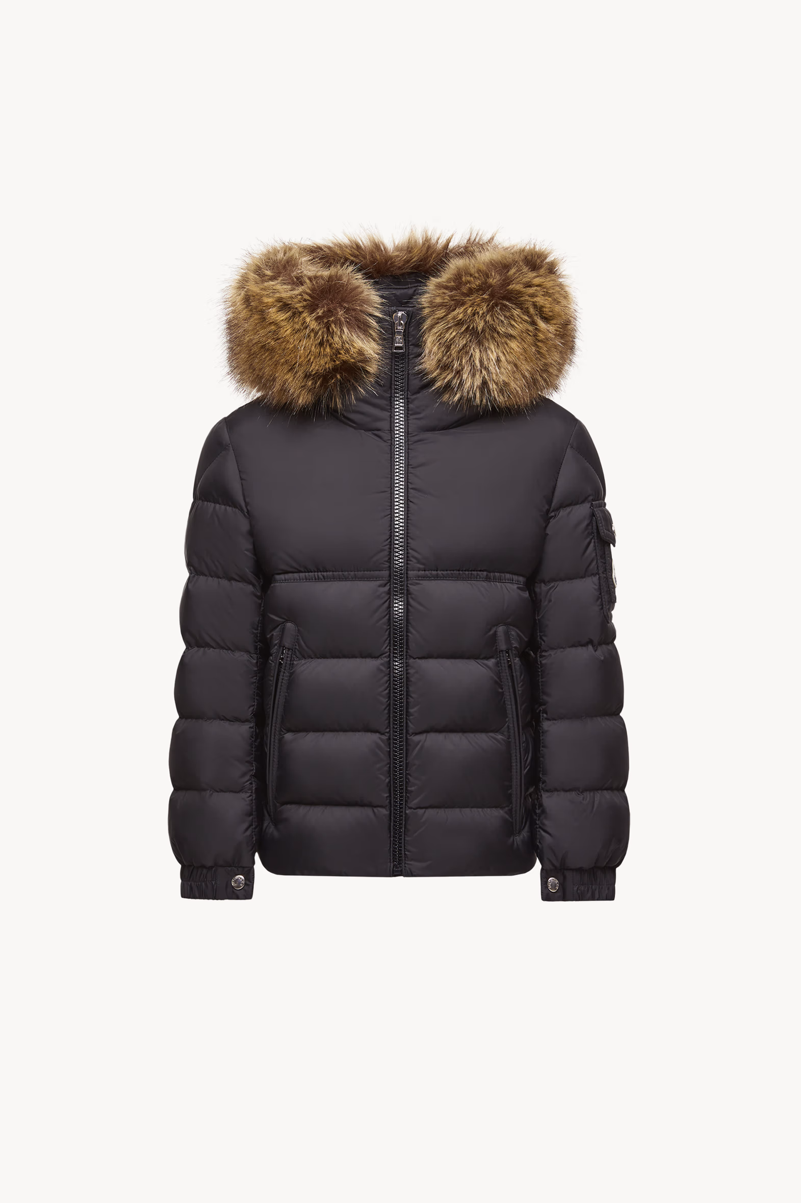 Nouvelle doudoune à capuche en matière synthétique Byronf Garçon Noir Moncler 0